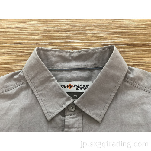 新しいスタイルの男性100％コットン半袖シャツ